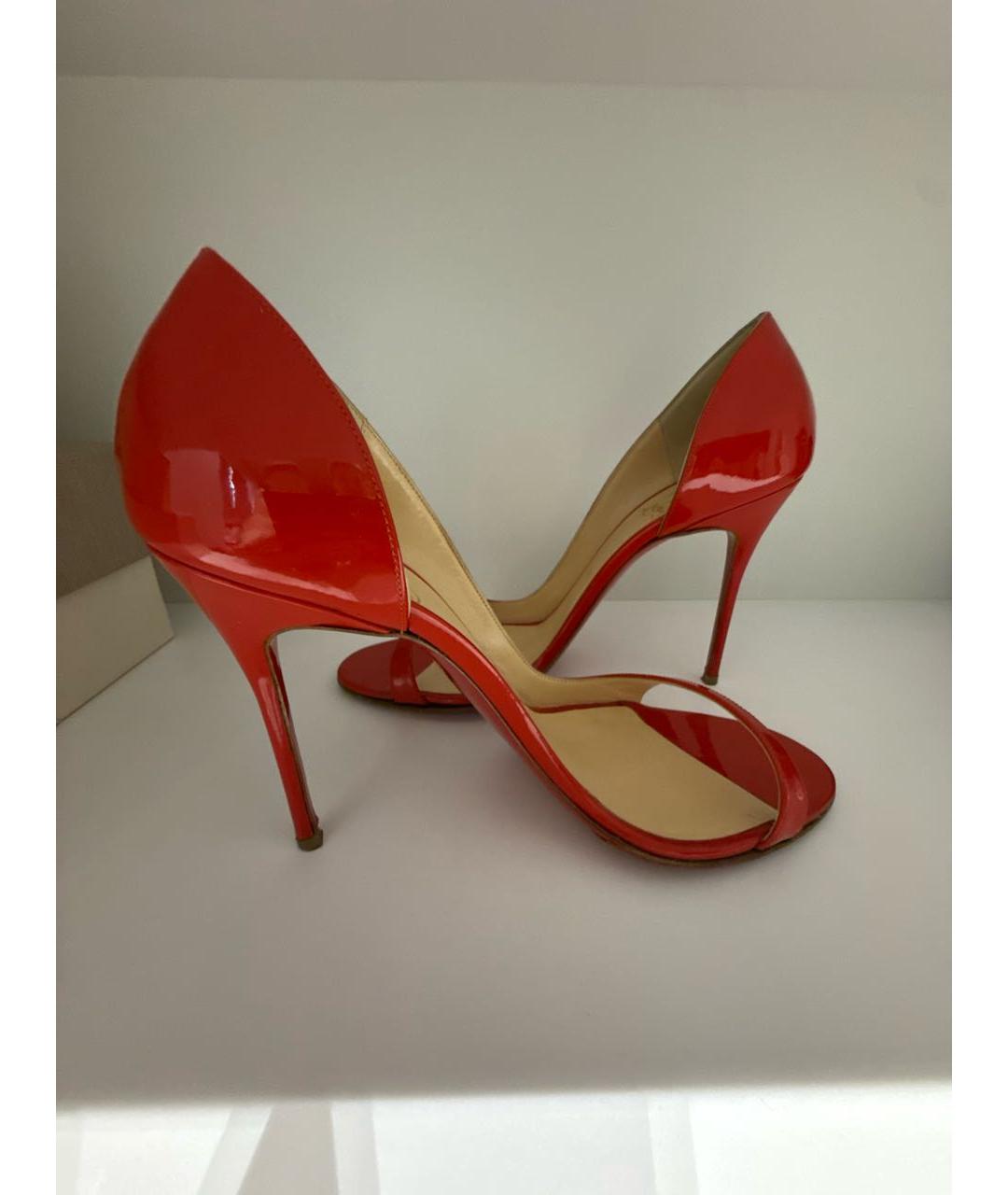 CHRISTIAN LOUBOUTIN Красные туфли из лакированной кожи, фото 5