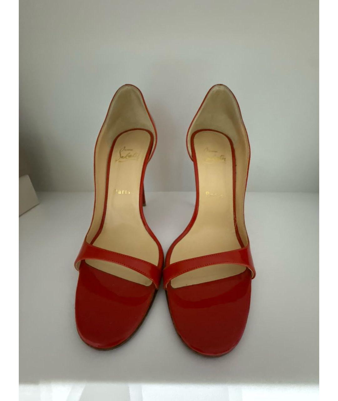 CHRISTIAN LOUBOUTIN Красные туфли из лакированной кожи, фото 2