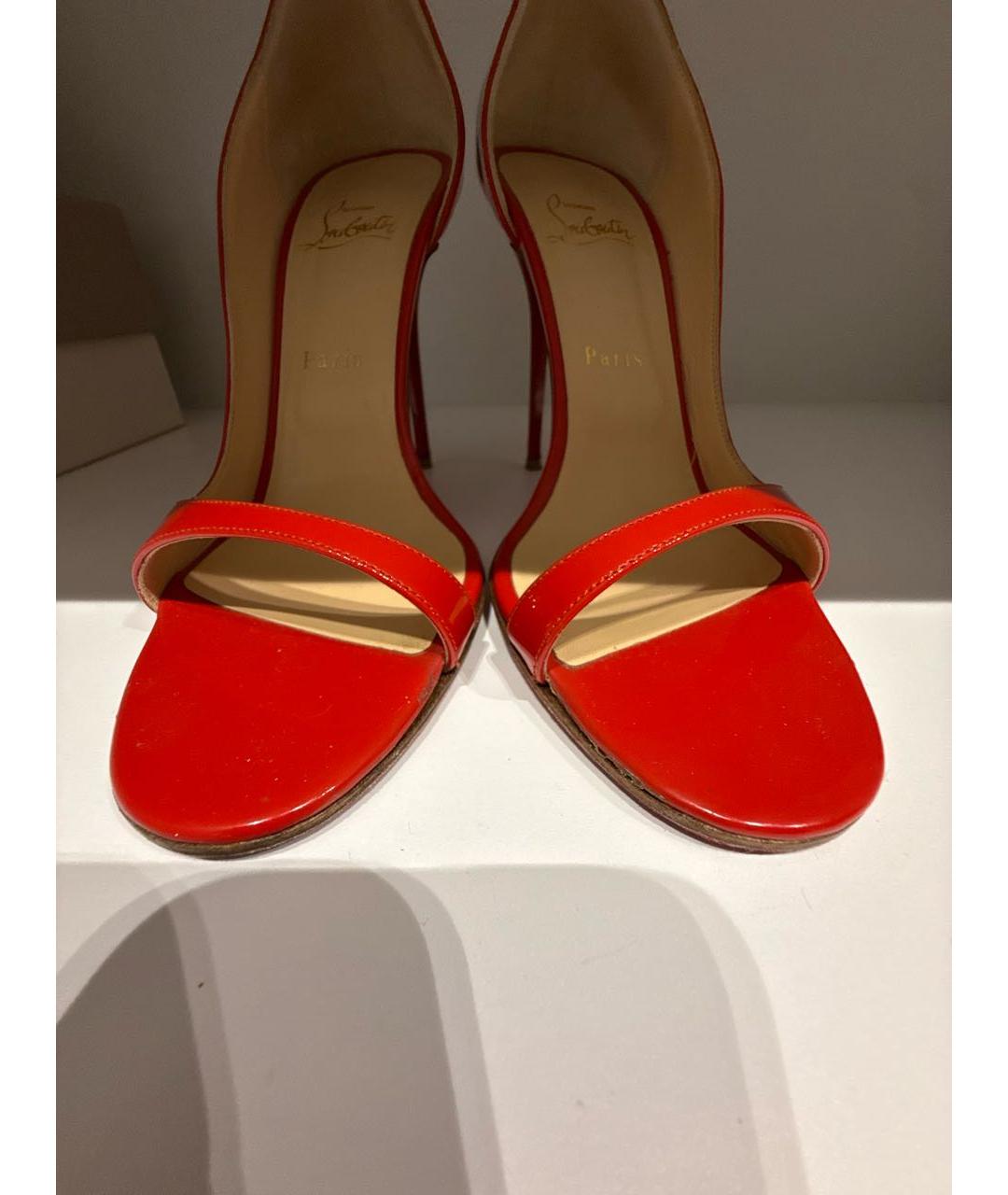 CHRISTIAN LOUBOUTIN Красные туфли из лакированной кожи, фото 7