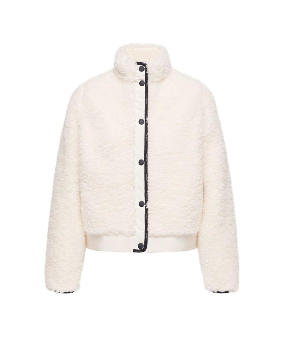 MONCLER Белая полиэстеровая куртка, фото 2