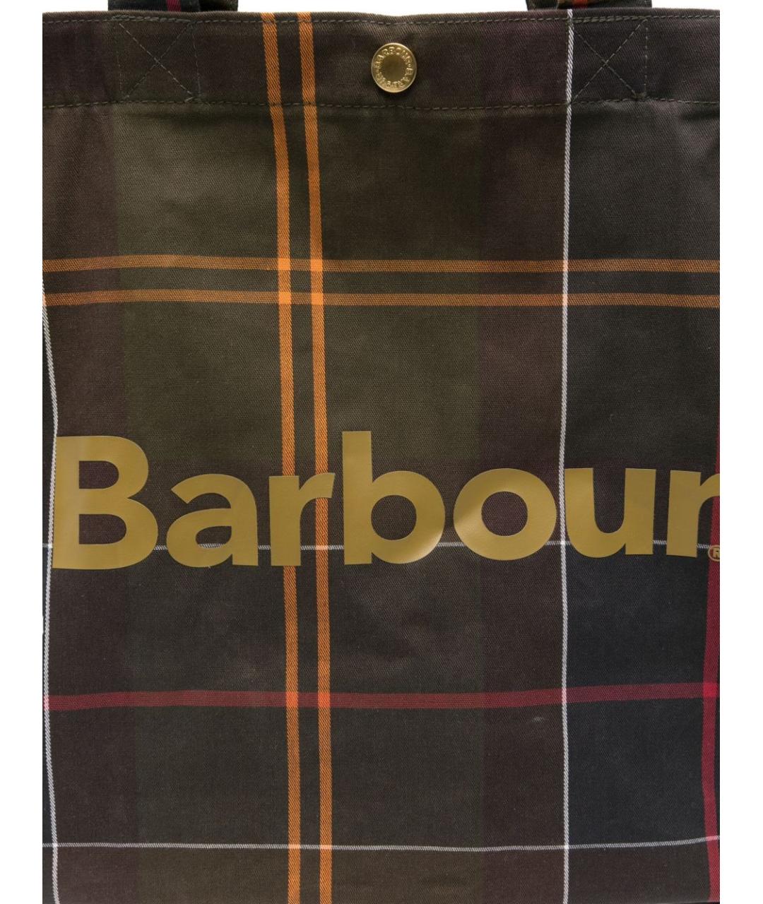BARBOUR Коричневая синтетическая сумка тоут, фото 3