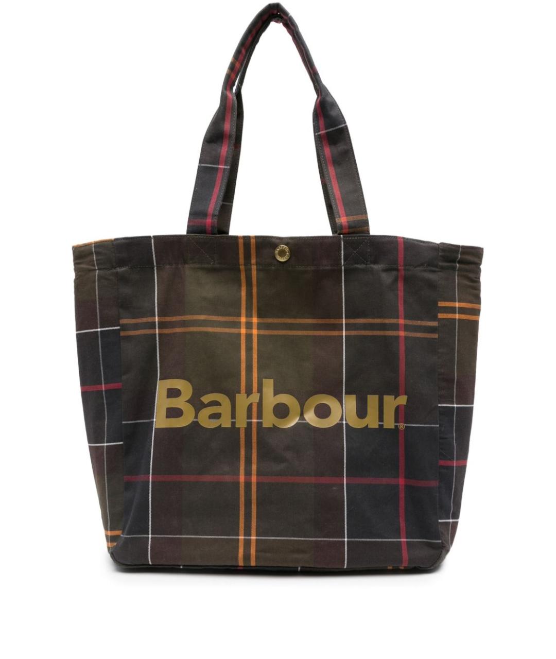 BARBOUR Коричневая синтетическая сумка тоут, фото 1