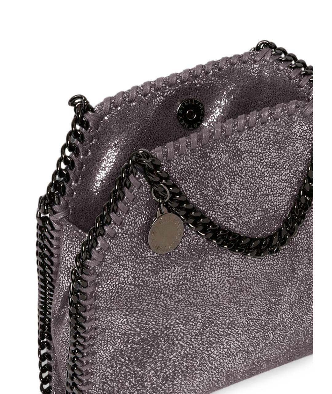 STELLA MCCARTNEY Темно-синяя сумка тоут из искусственной кожи, фото 4