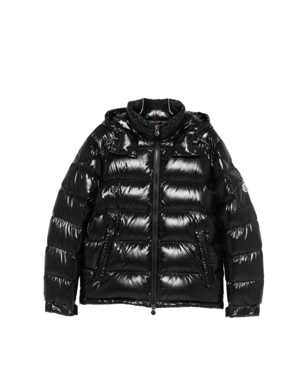 MONCLER Черный полиамидовый пуховик, фото 1