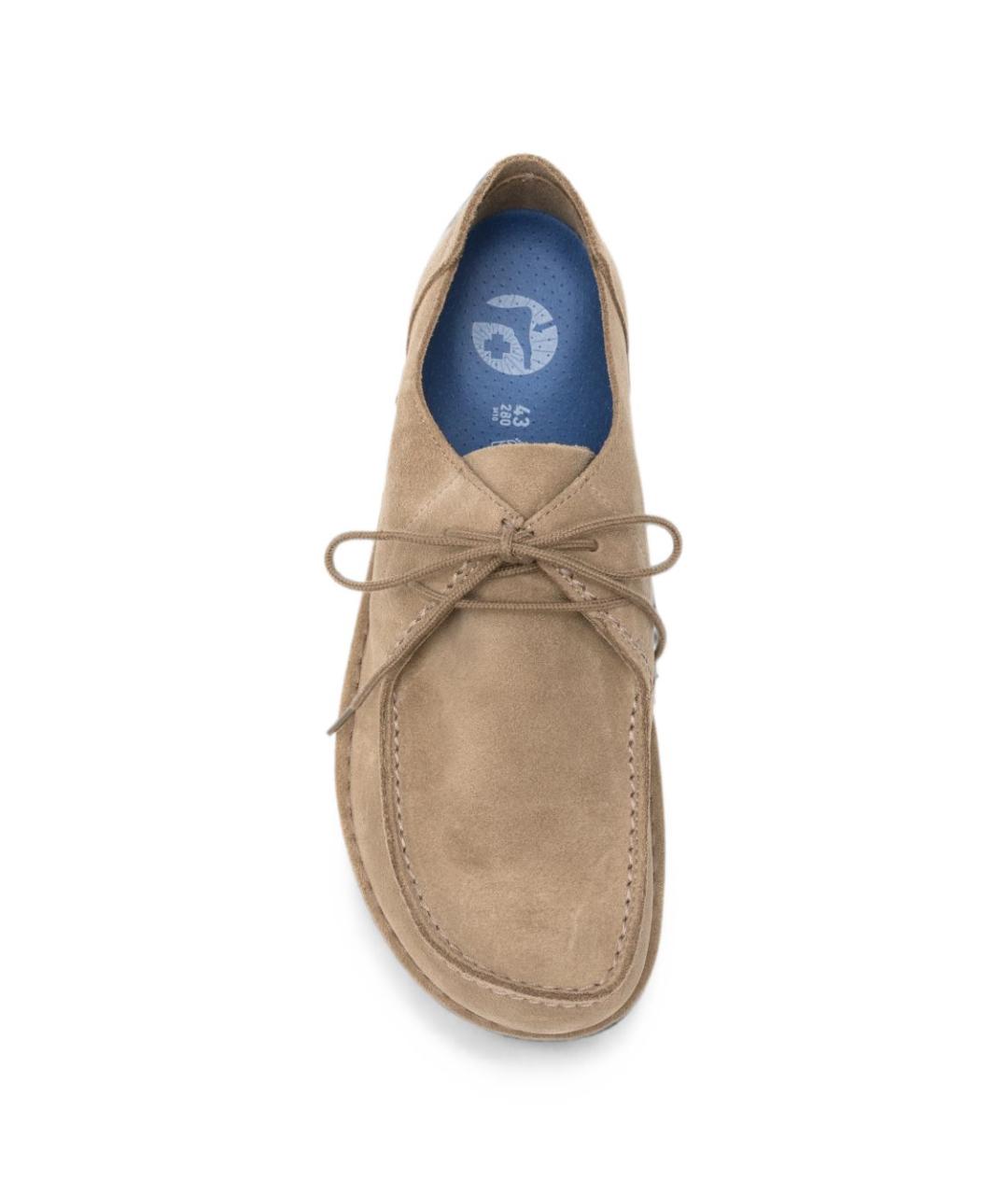 BIRKENSTOCK Бежевые кожаные низкие ботинки, фото 2