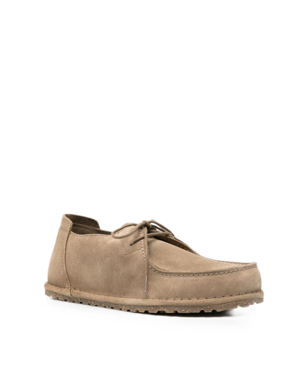 BIRKENSTOCK Бежевые кожаные низкие ботинки, фото 4