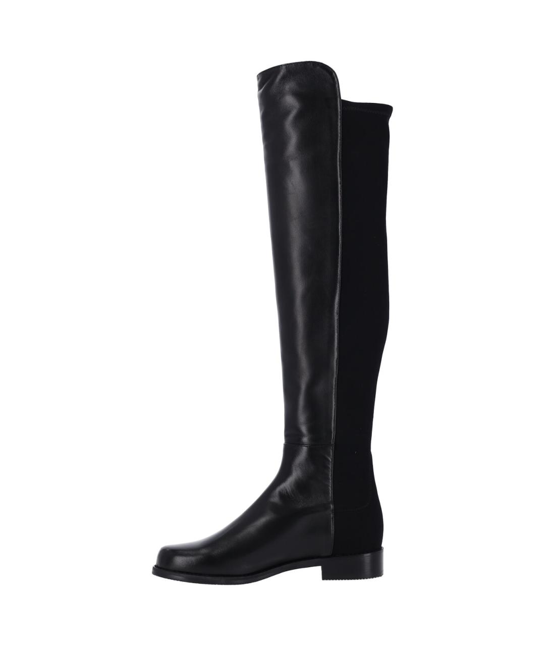 STUART WEITZMAN Черные кожаные сапоги, фото 3