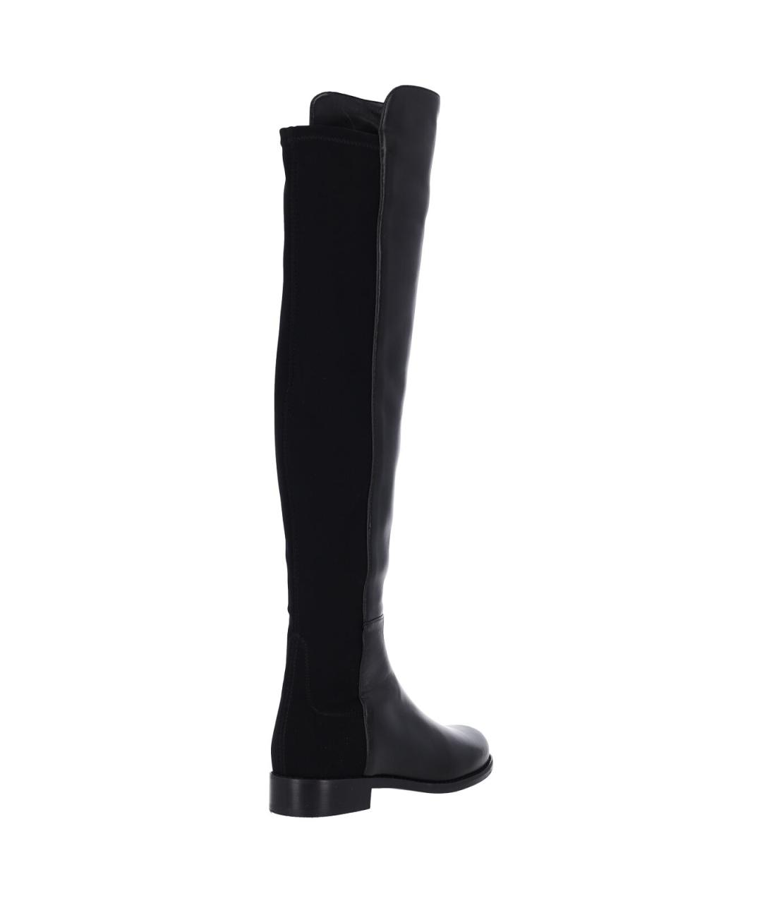 STUART WEITZMAN Черные кожаные сапоги, фото 4