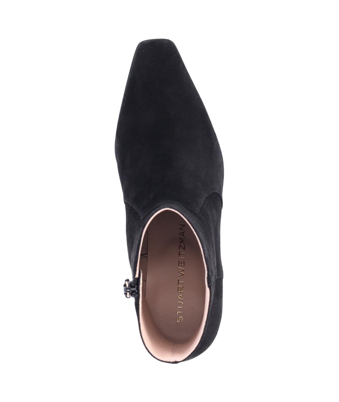 STUART WEITZMAN Черные замшевые ботильоны, фото 5