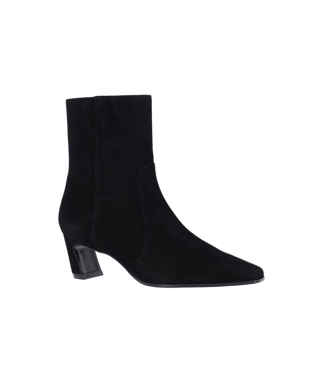 STUART WEITZMAN Черные замшевые ботильоны, фото 2