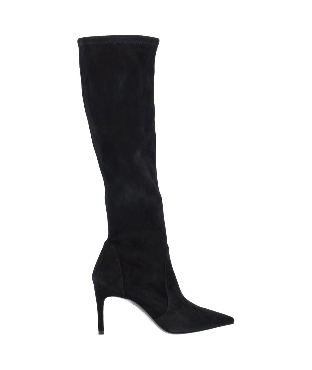 STUART WEITZMAN Черные замшевые сапоги, фото 1