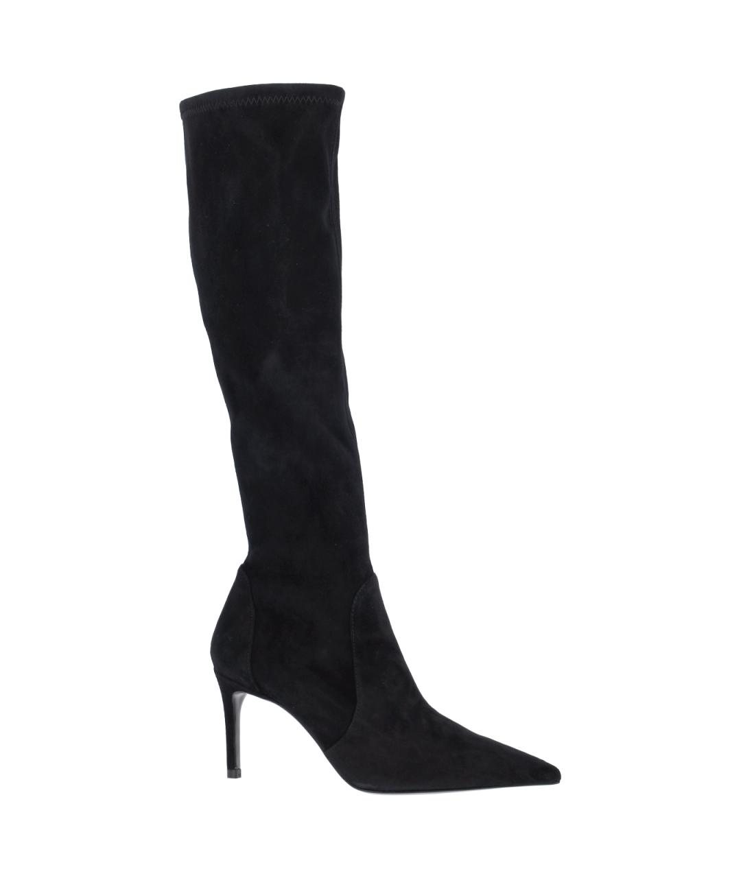 STUART WEITZMAN Черные замшевые сапоги, фото 2
