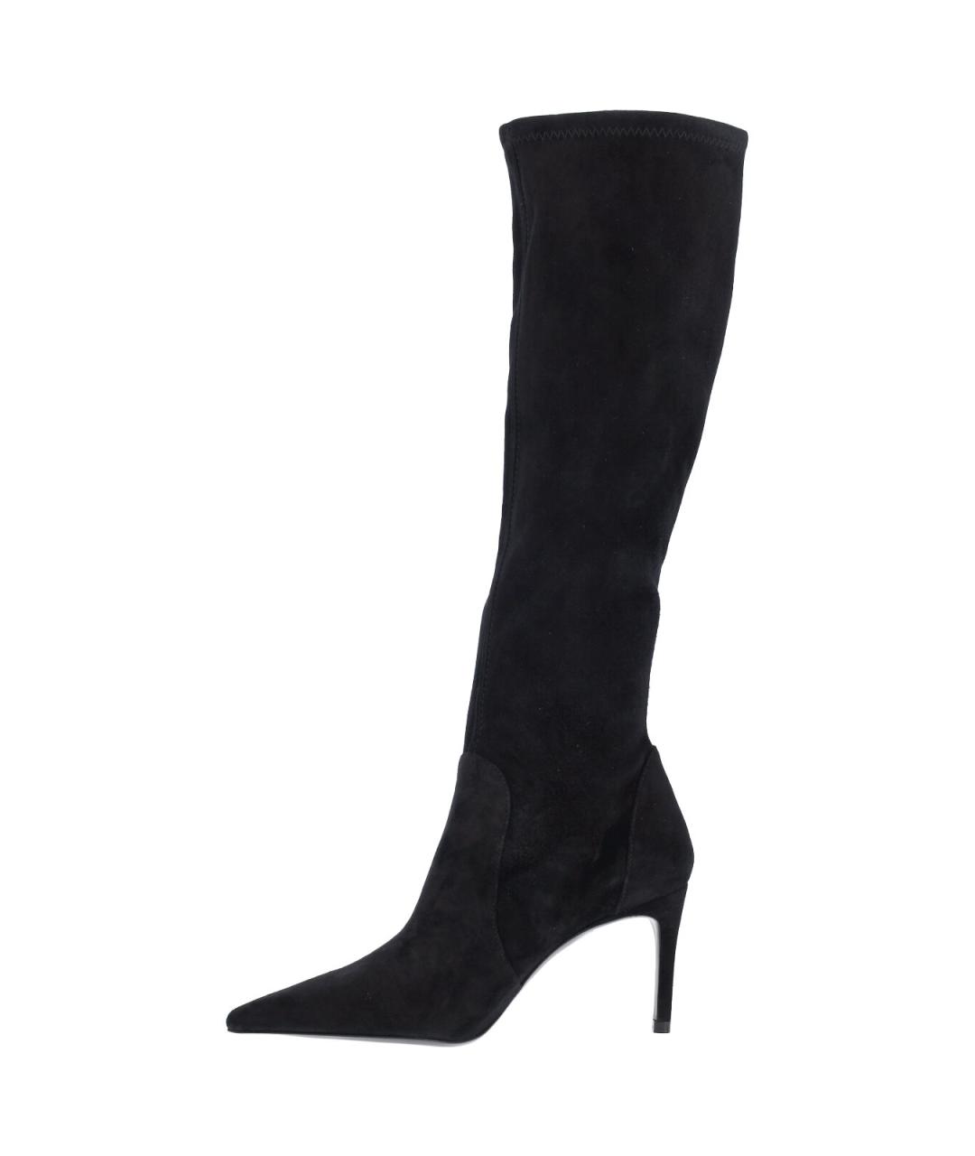 STUART WEITZMAN Черные замшевые сапоги, фото 3