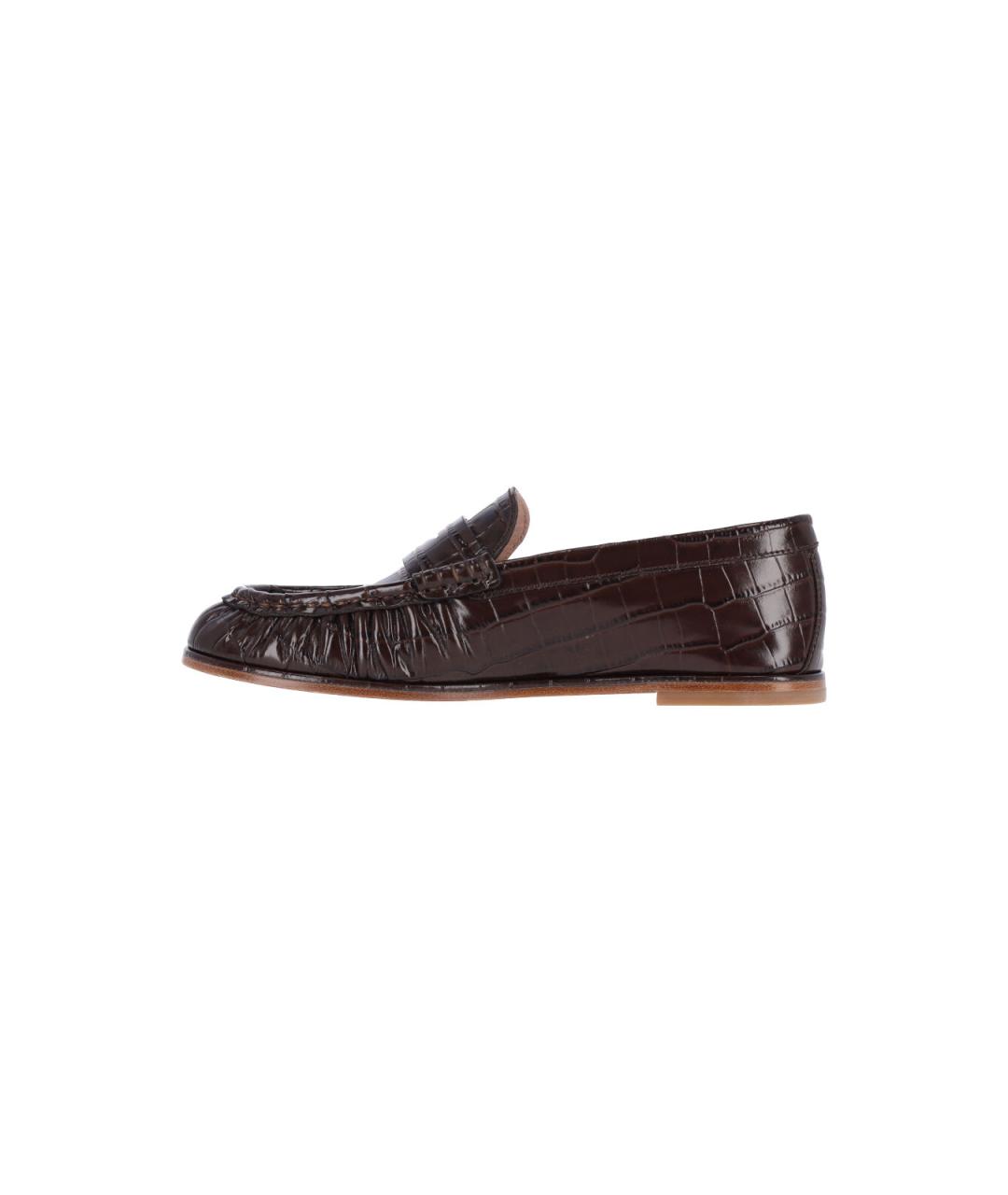 STUART WEITZMAN Коричневые кожаные лоферы, фото 3
