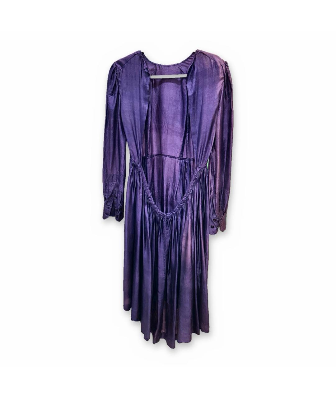 SAINT LAURENT Фиолетовое шелковое вечернее платье, фото 1