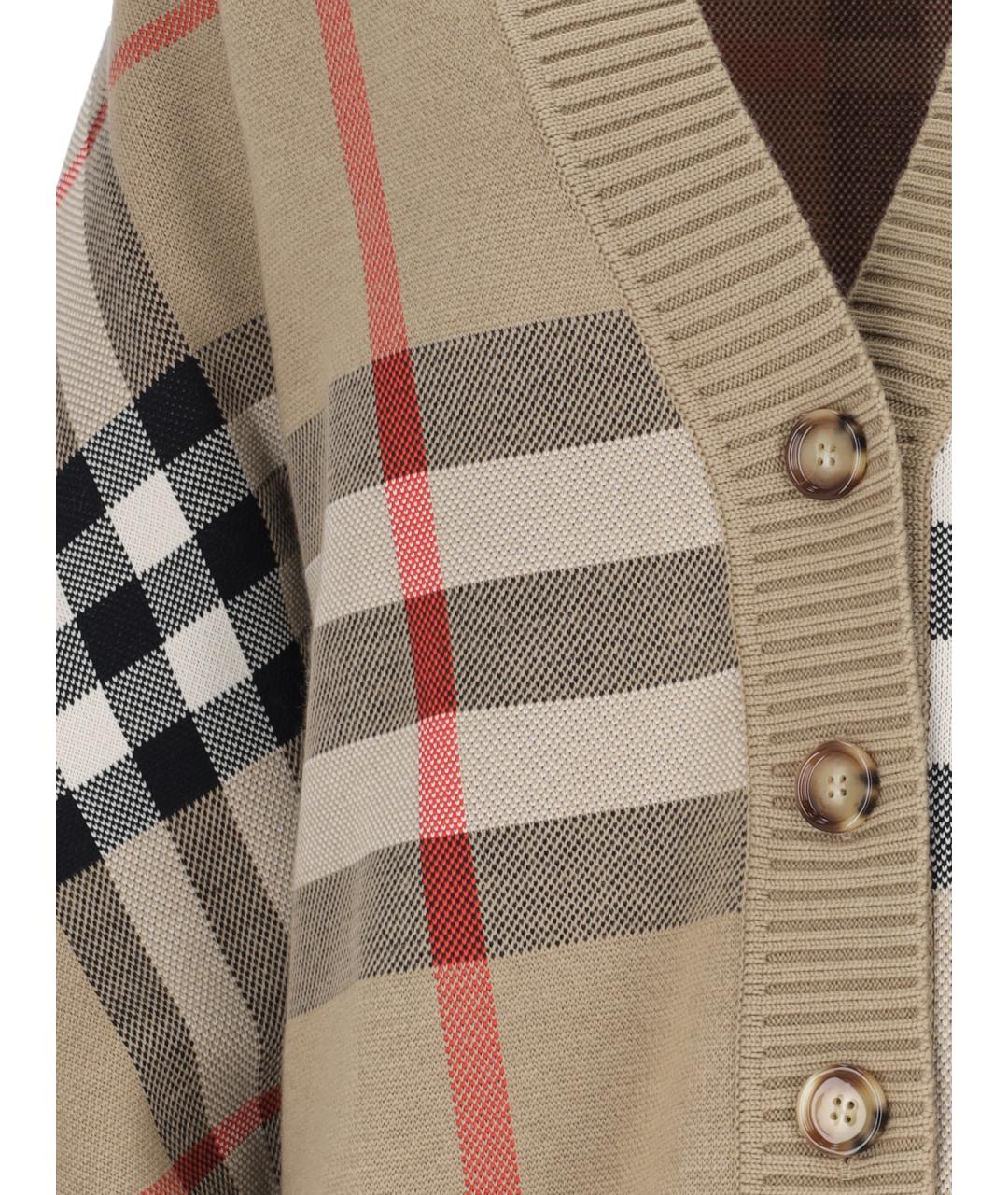BURBERRY Бежевый шерстяной кардиган, фото 3