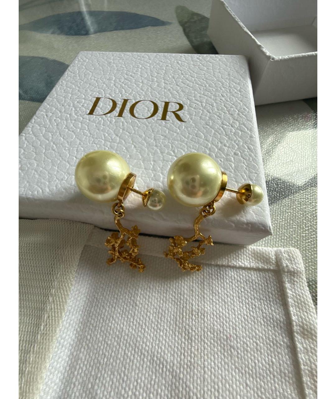 CHRISTIAN DIOR Золотые серьги, фото 2