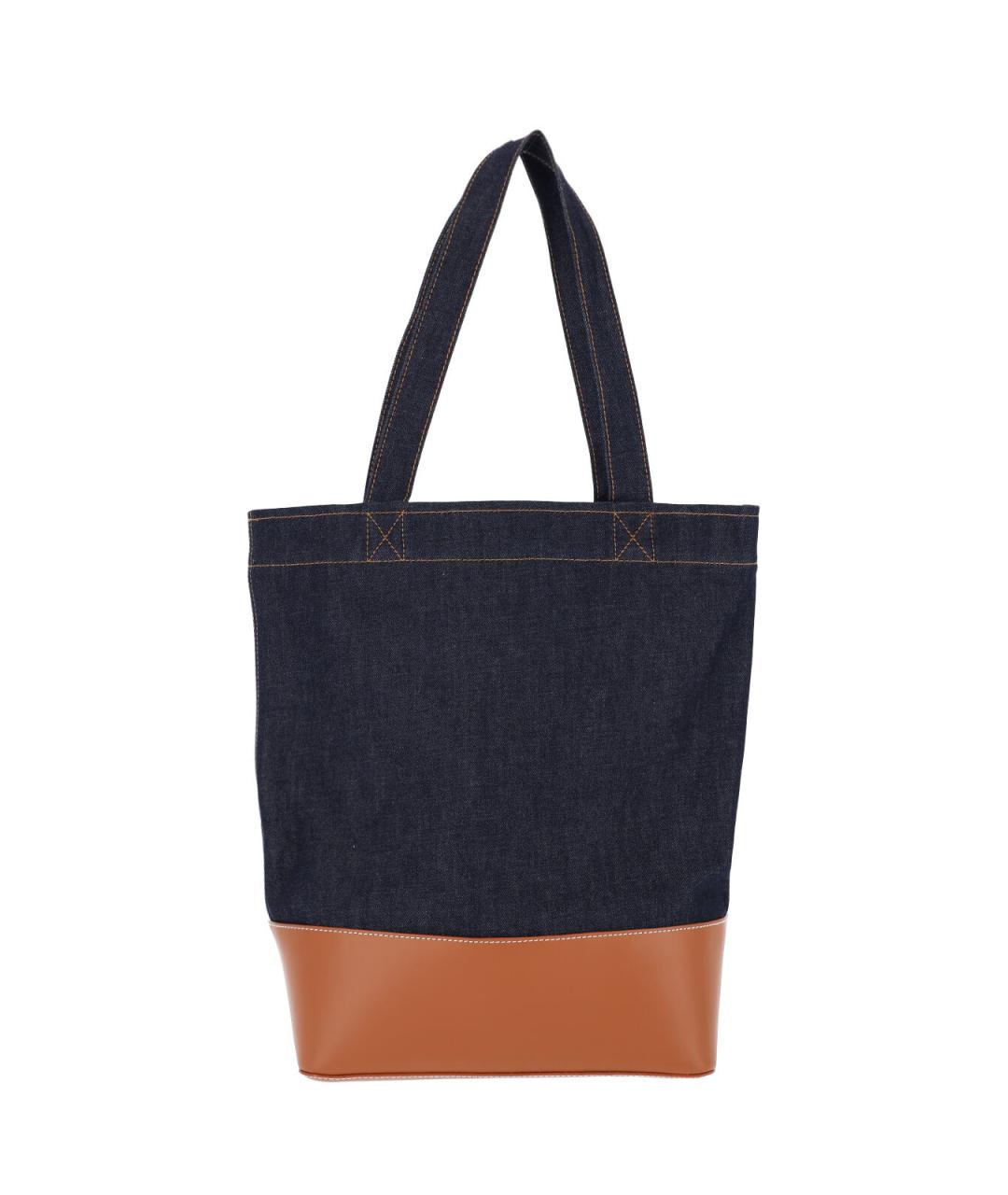 A.P.C. Коричневая хлопковая сумка тоут, фото 3