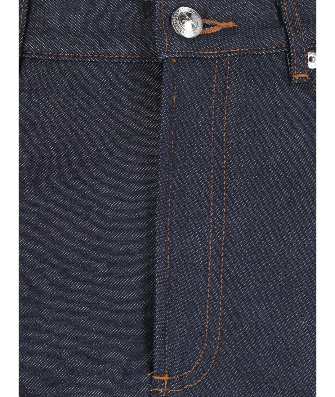 A.P.C. Синие хлопковые прямые джинсы, фото 4