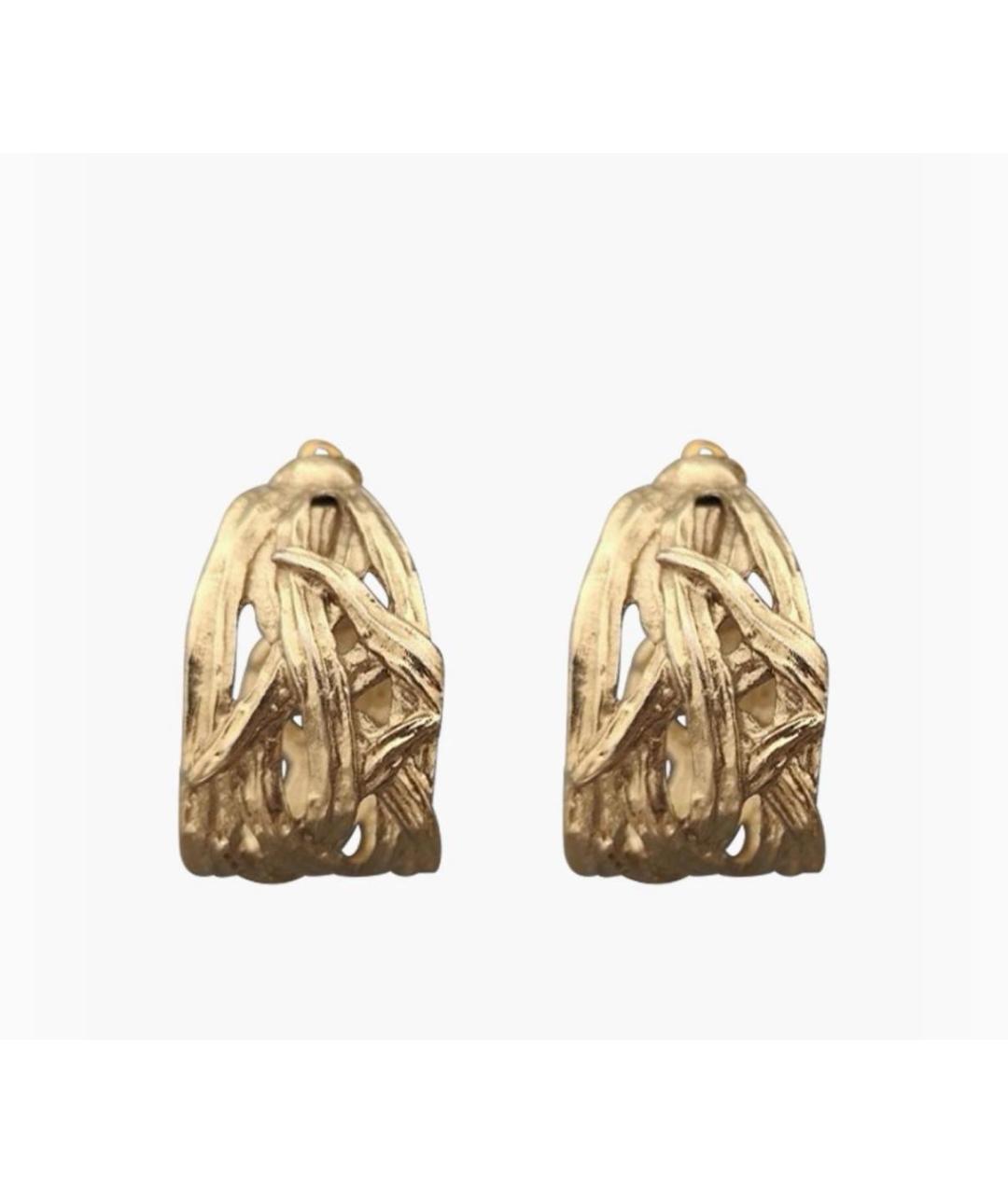 SAINT LAURENT Золотые клипсы, фото 5