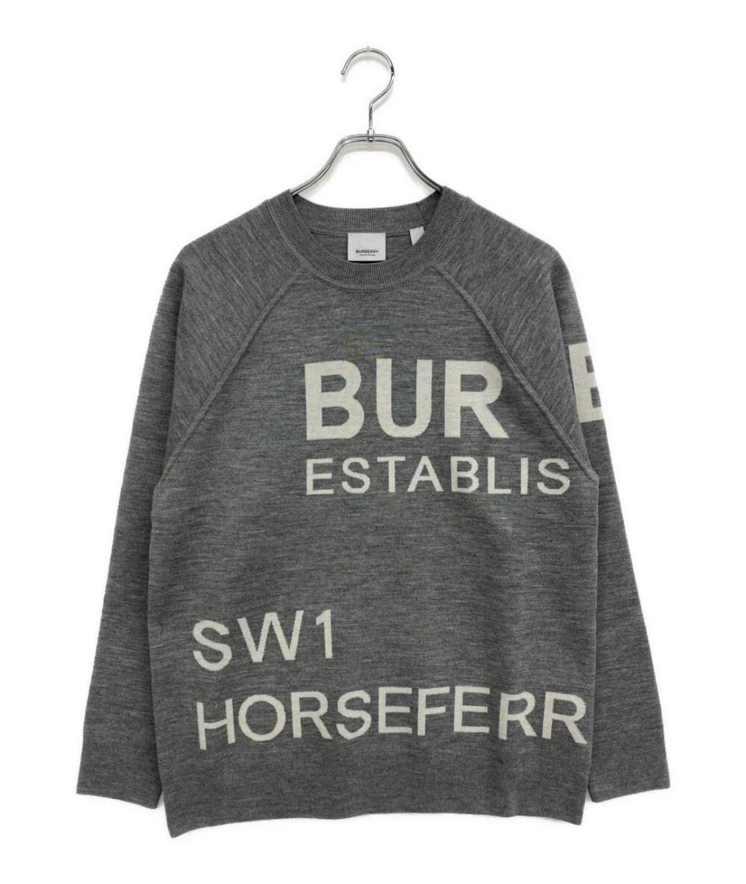 BURBERRY Серый шерстяной джемпер / свитер, фото 4
