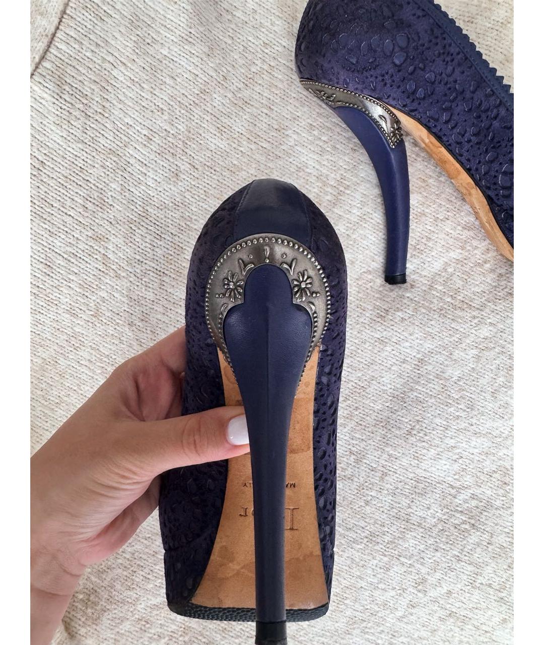 CHRISTIAN DIOR Фиолетовые замшевые туфли, фото 3