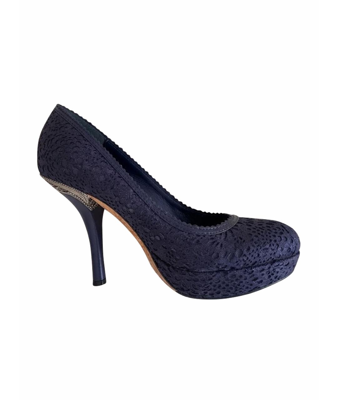 CHRISTIAN DIOR Фиолетовые замшевые туфли, фото 1
