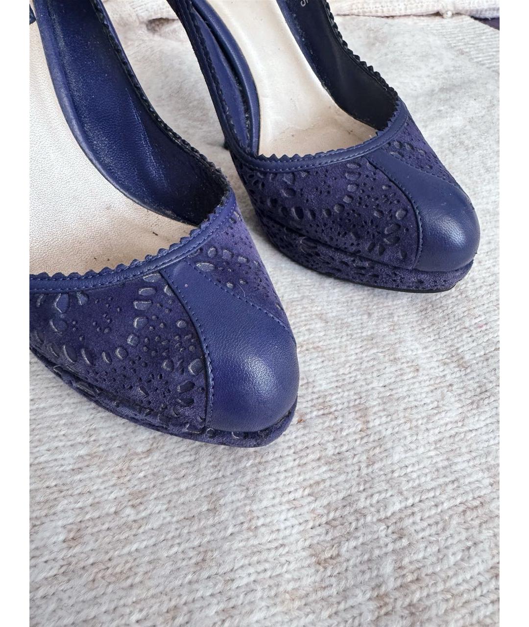 CHRISTIAN DIOR Фиолетовые замшевые туфли, фото 5