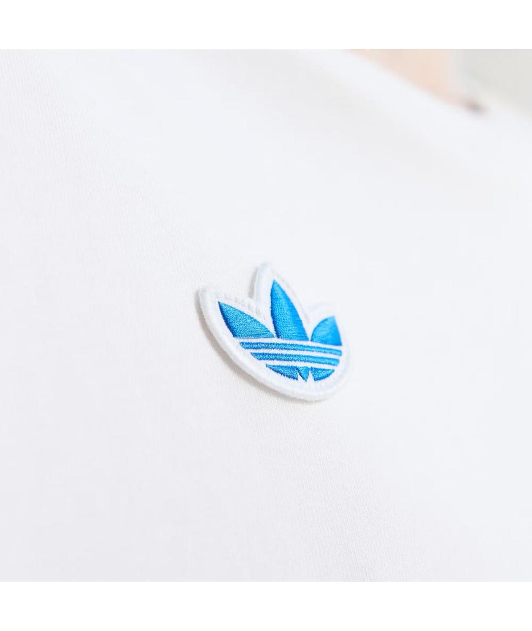 ADIDAS Белая хлопковая футболка, фото 4