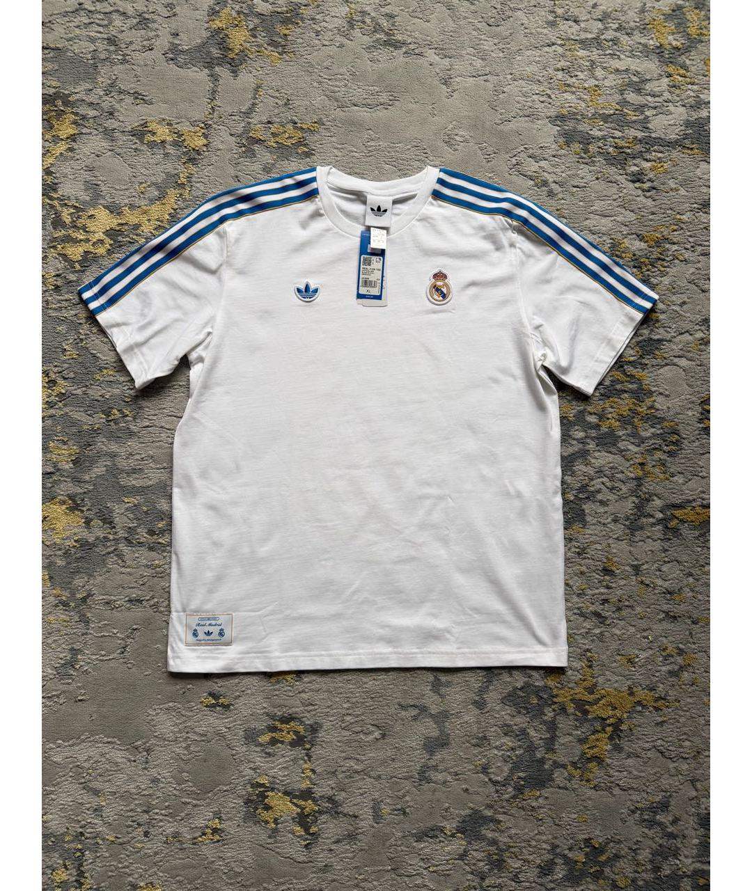ADIDAS Белая хлопковая футболка, фото 5