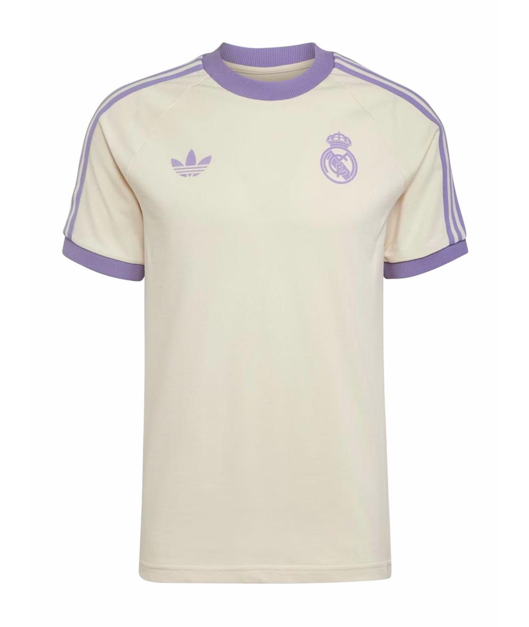 ADIDAS Бежевая хлопковая футболка, фото 1