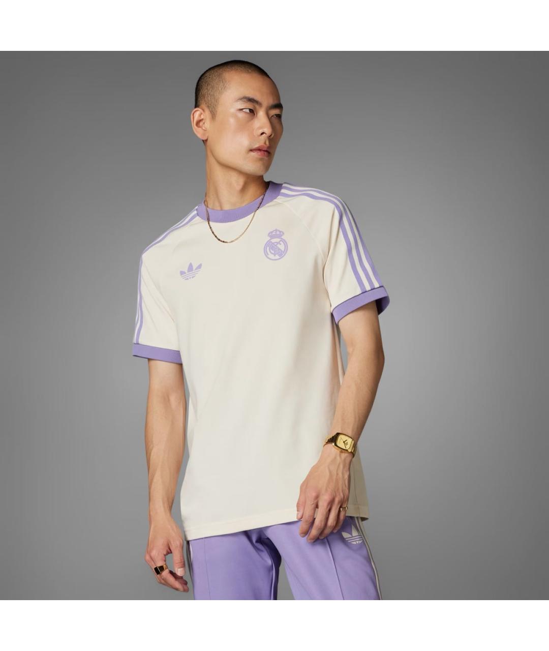 ADIDAS Бежевая хлопковая футболка, фото 2