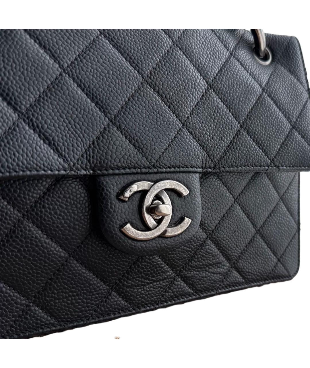 CHANEL Черная кожаная сумка через плечо, фото 3