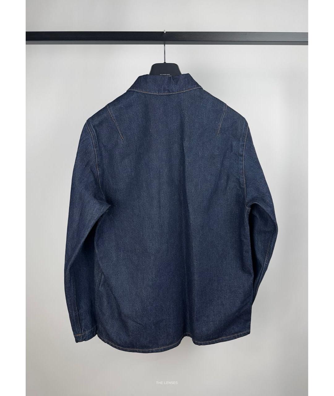 STONE ISLAND Темно-синяя хлопковая куртка, фото 3