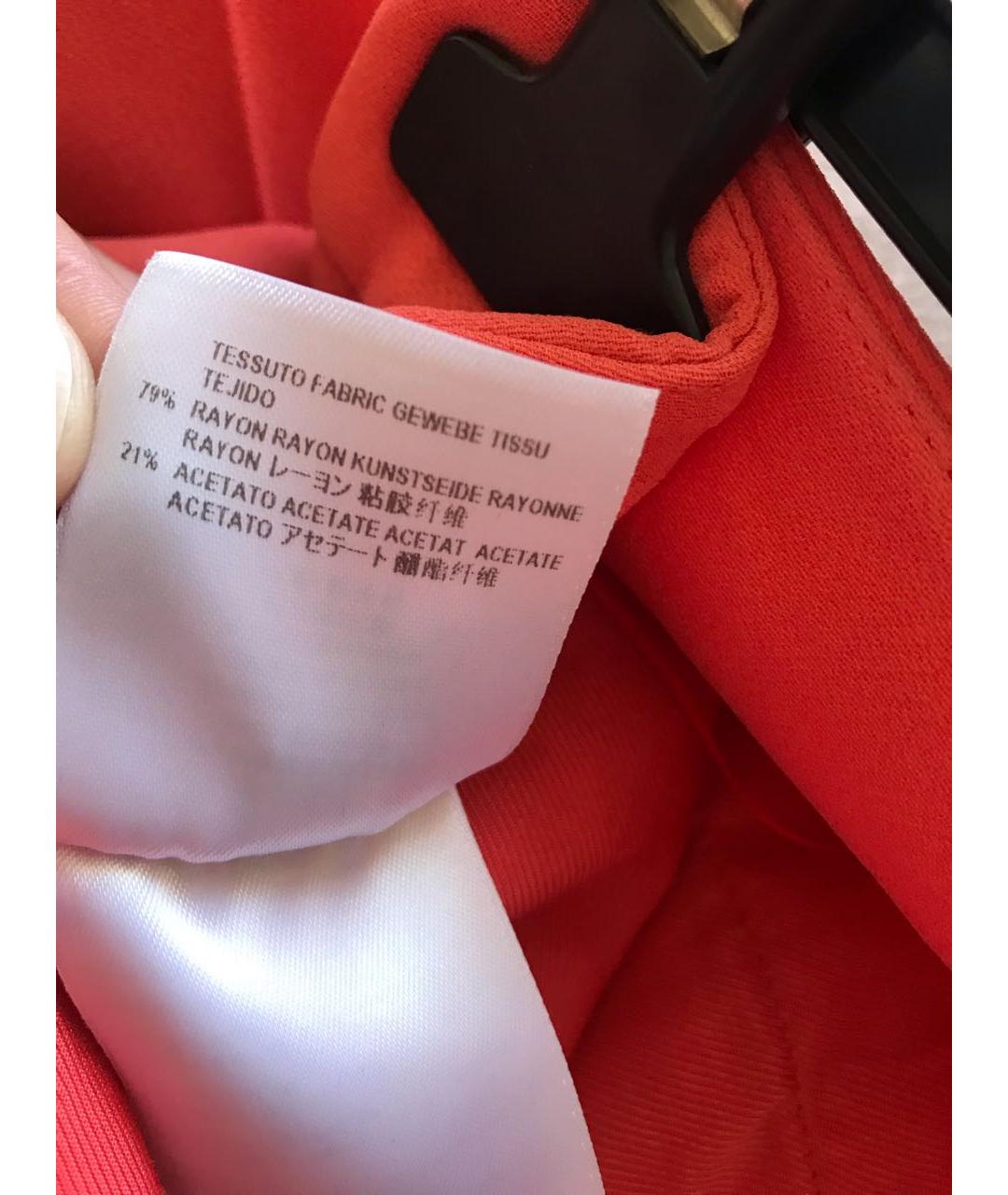 STELLA MCCARTNEY Коралловые вискозные прямые брюки, фото 6