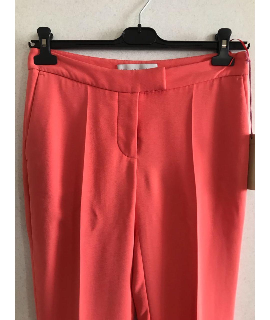STELLA MCCARTNEY Коралловые вискозные прямые брюки, фото 2