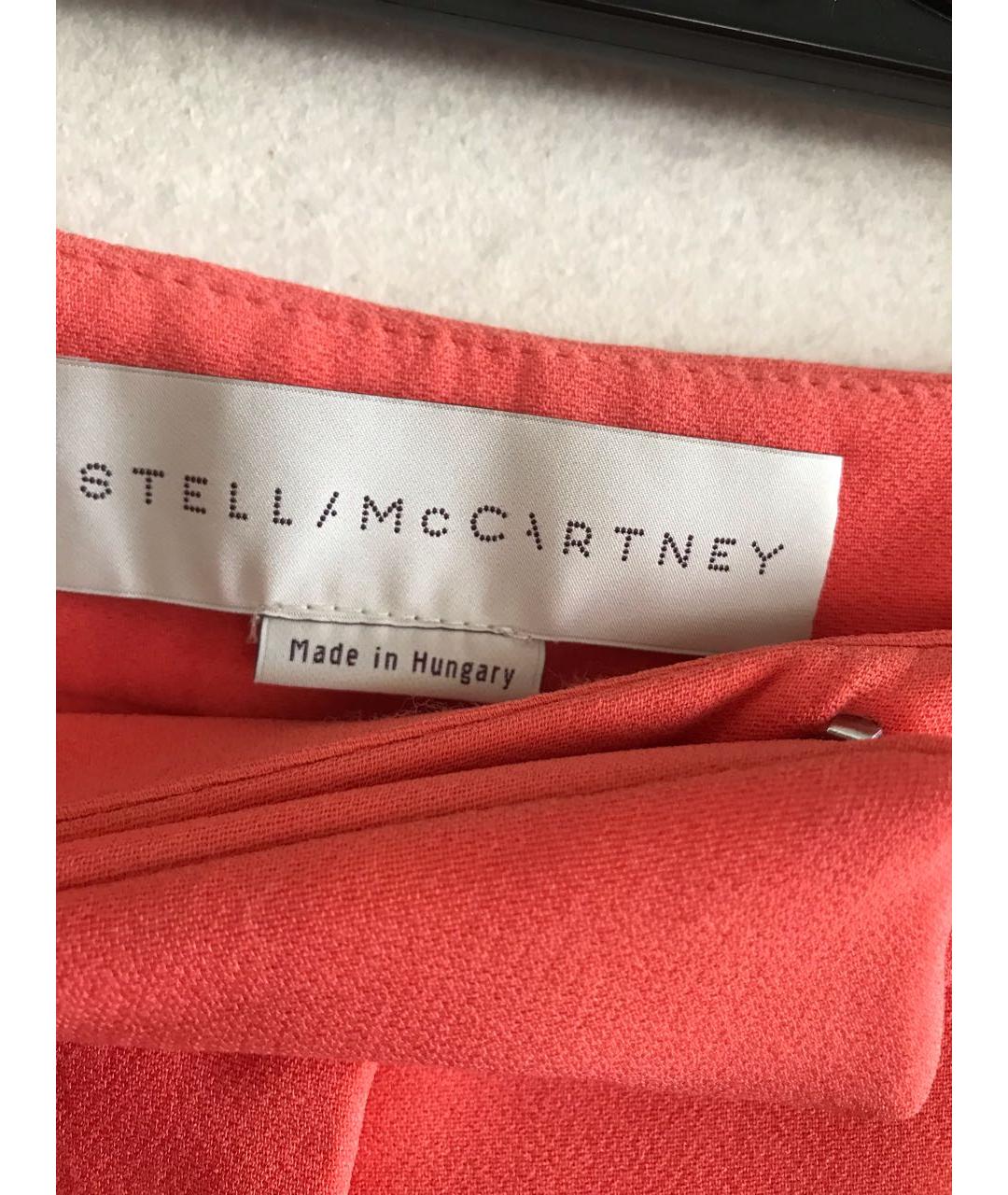 STELLA MCCARTNEY Коралловые вискозные прямые брюки, фото 3