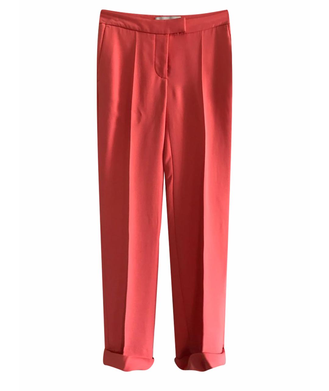 STELLA MCCARTNEY Коралловые вискозные прямые брюки, фото 1