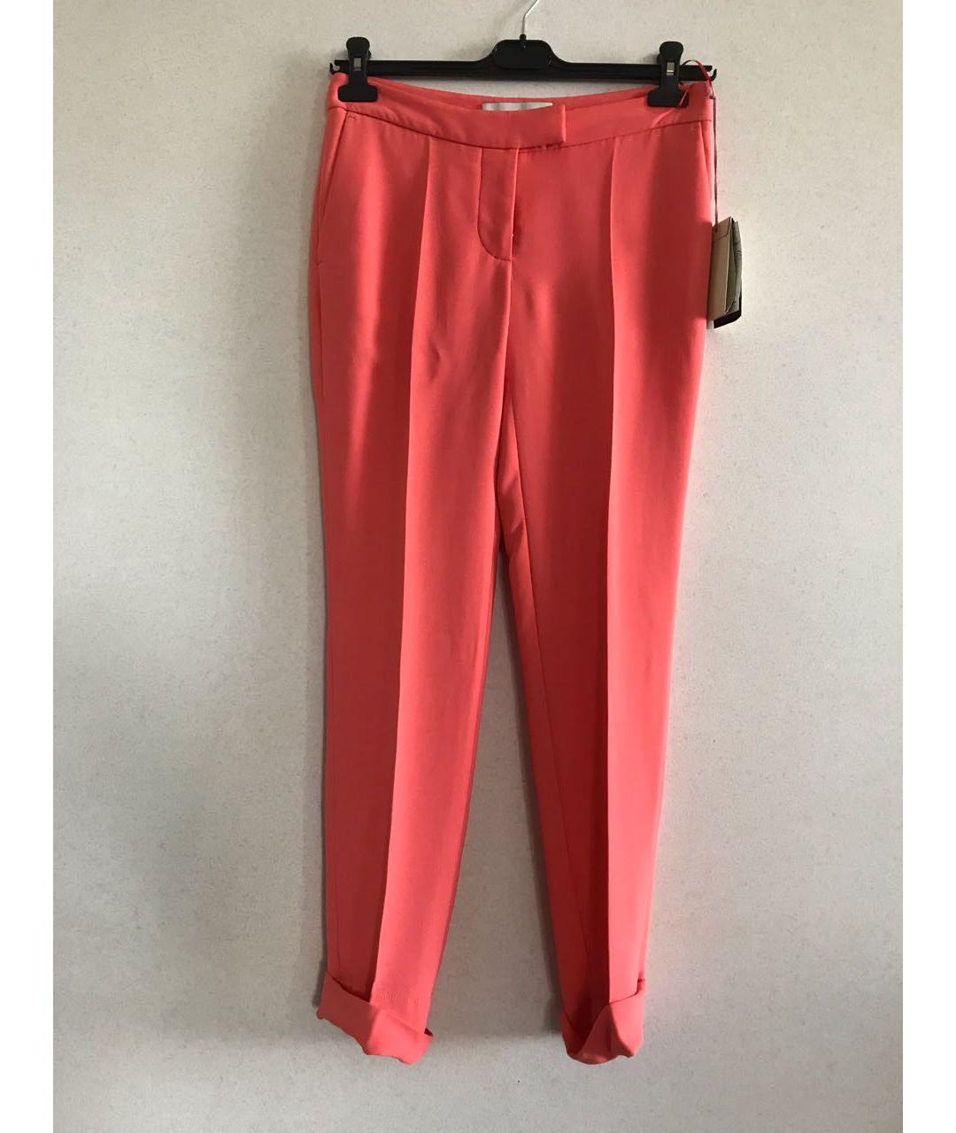 STELLA MCCARTNEY Коралловые вискозные прямые брюки, фото 7