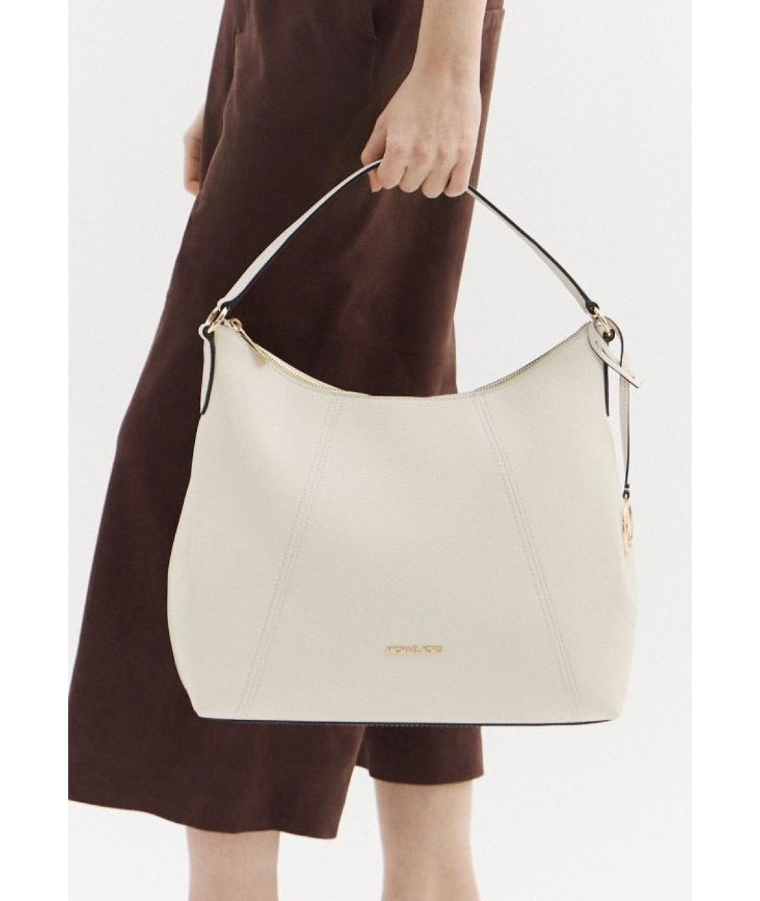 MICHAEL KORS Бежевая кожаная сумка тоут, фото 5