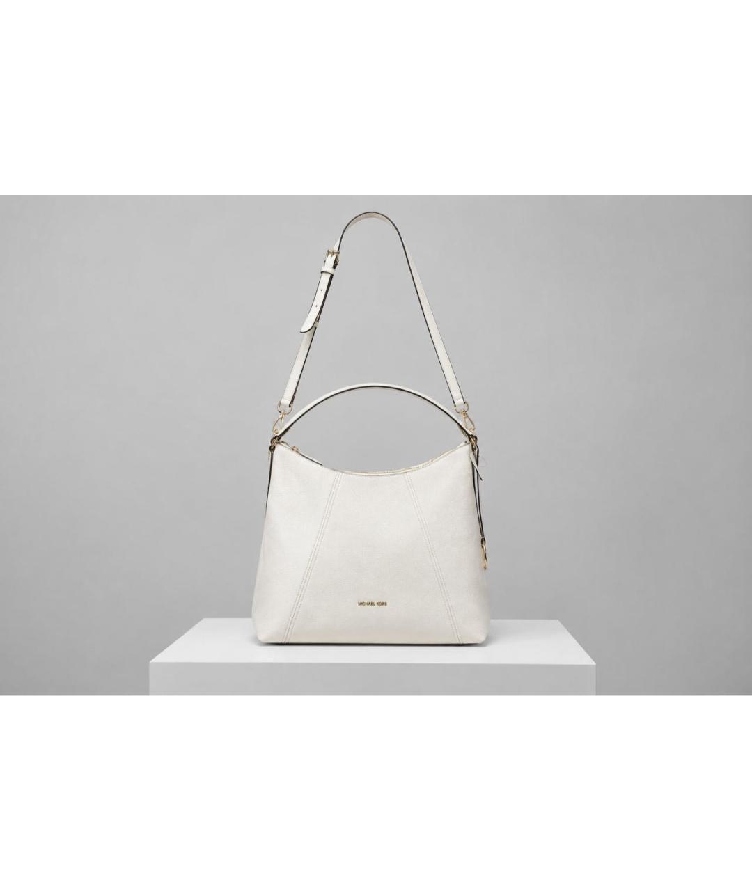 MICHAEL KORS Бежевая кожаная сумка тоут, фото 9