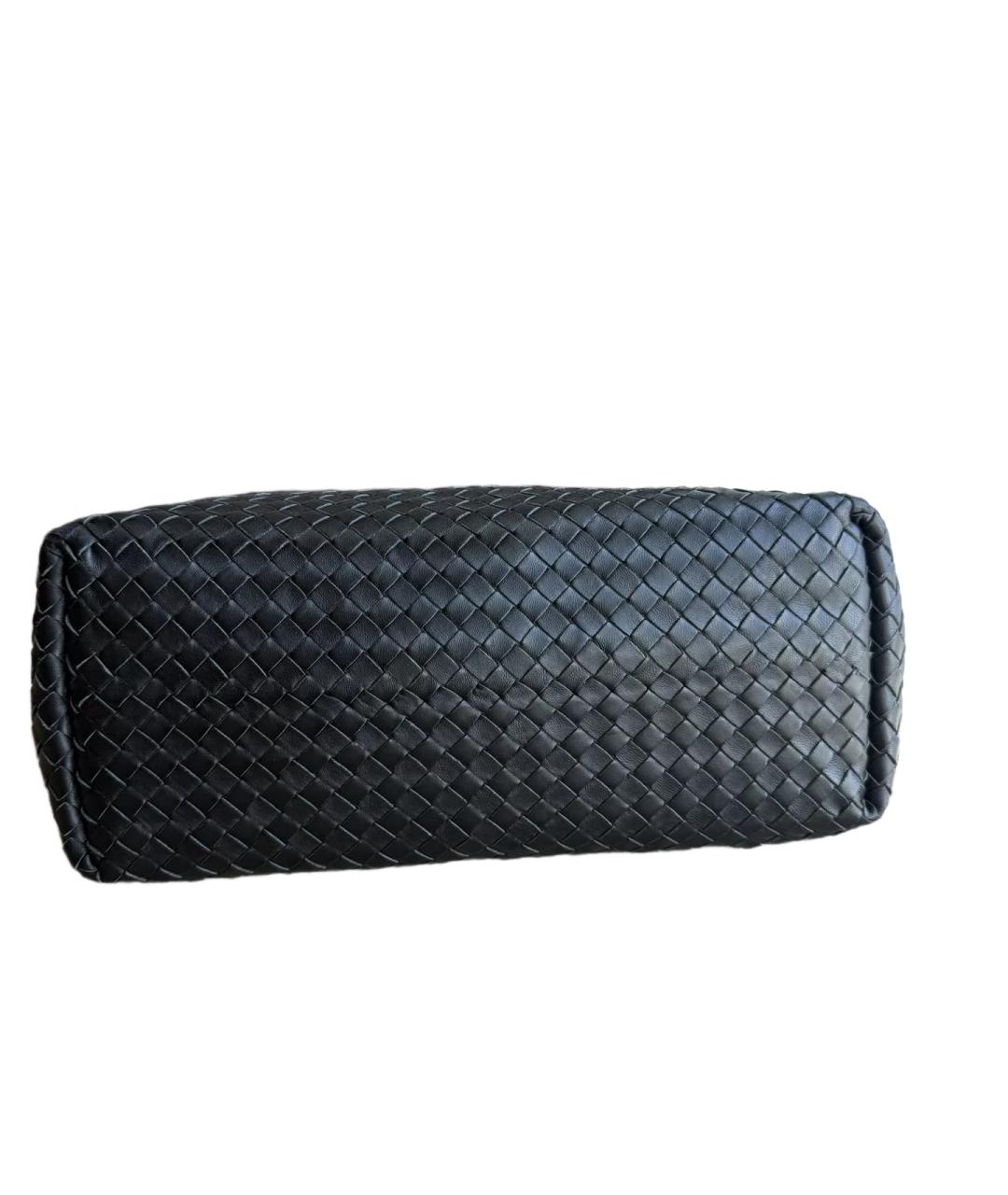 BOTTEGA VENETA Черная кожаная сумка тоут, фото 8