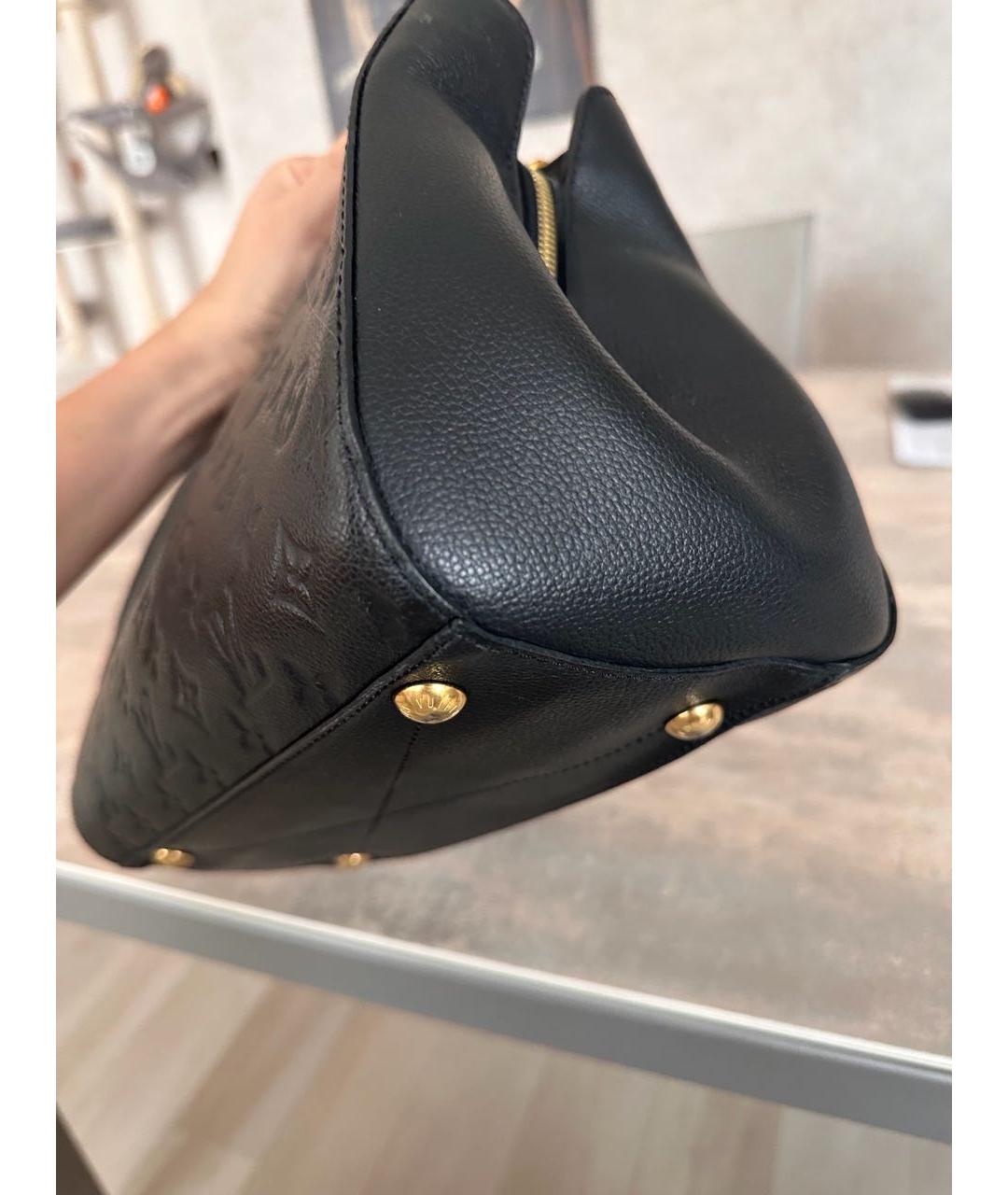 LOUIS VUITTON Черная кожаная сумка с короткими ручками, фото 8