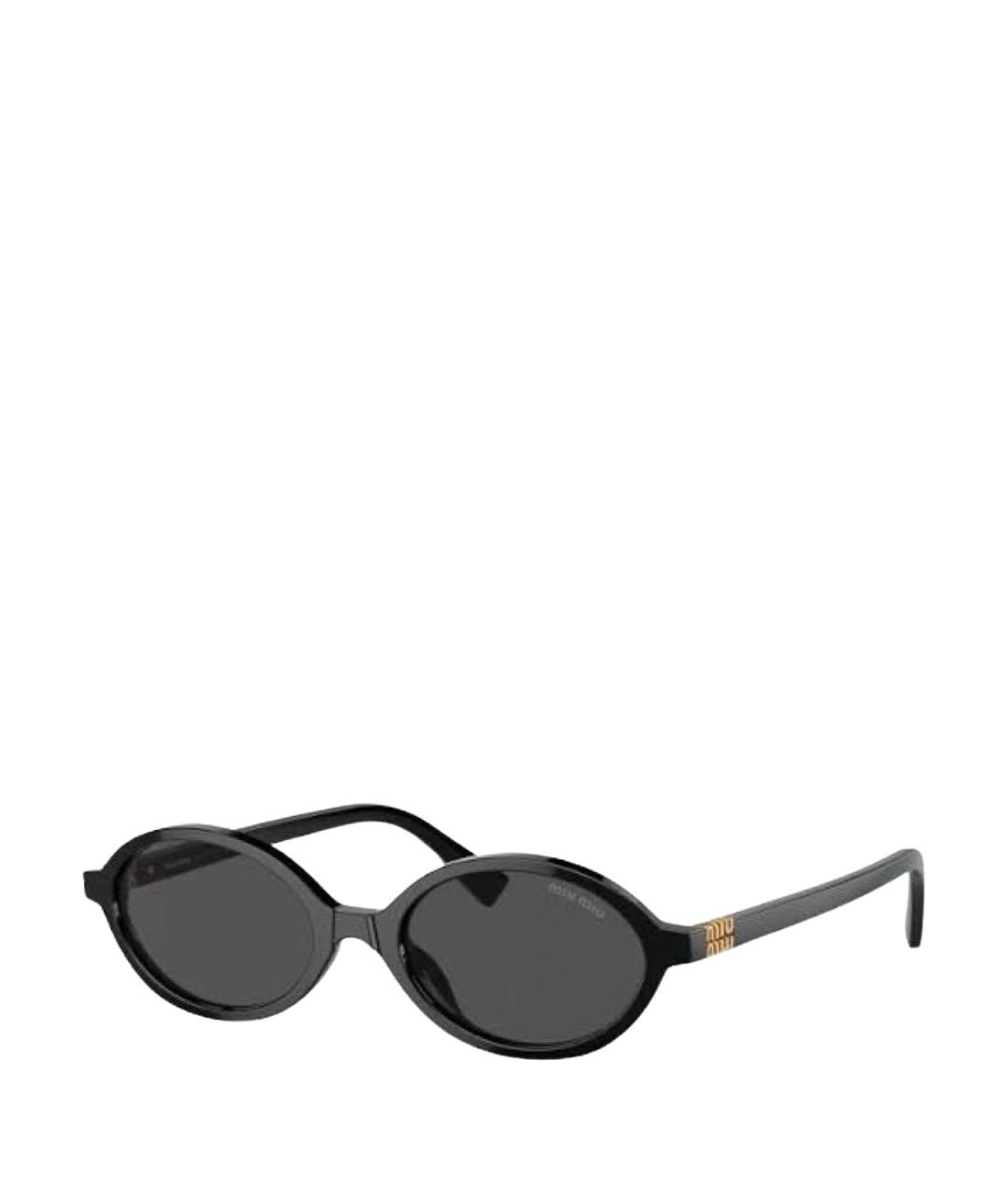 MIU MIU Черные пластиковые солнцезащитные очки, фото 1