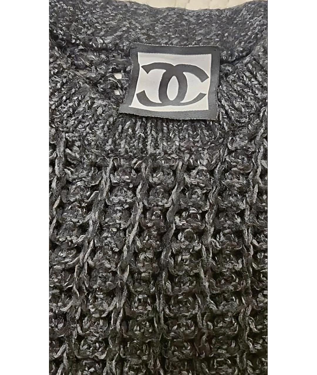 CHANEL Серое кашемировое повседневное платье, фото 3