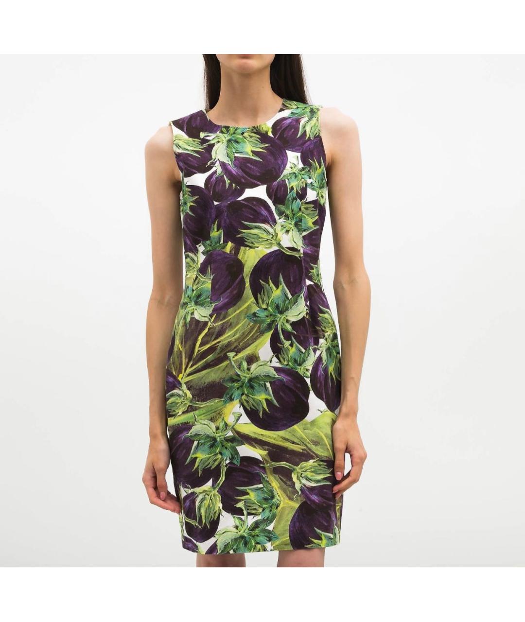 DOLCE&GABBANA Мульти хлопковое повседневное платье, фото 6
