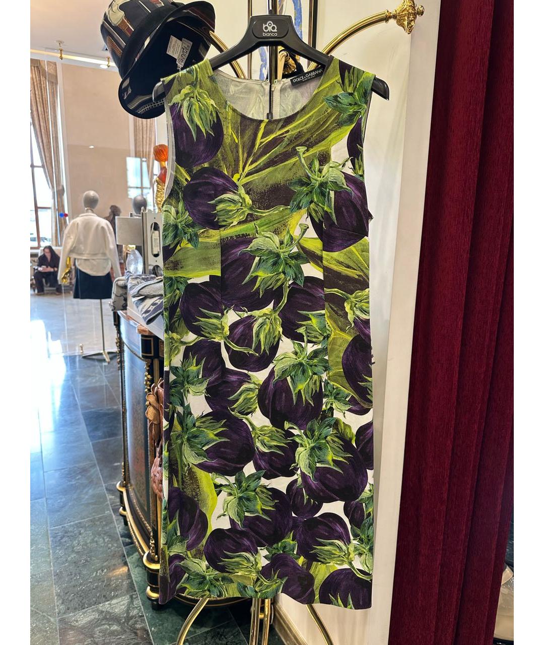 DOLCE&GABBANA Мульти хлопковое повседневное платье, фото 3