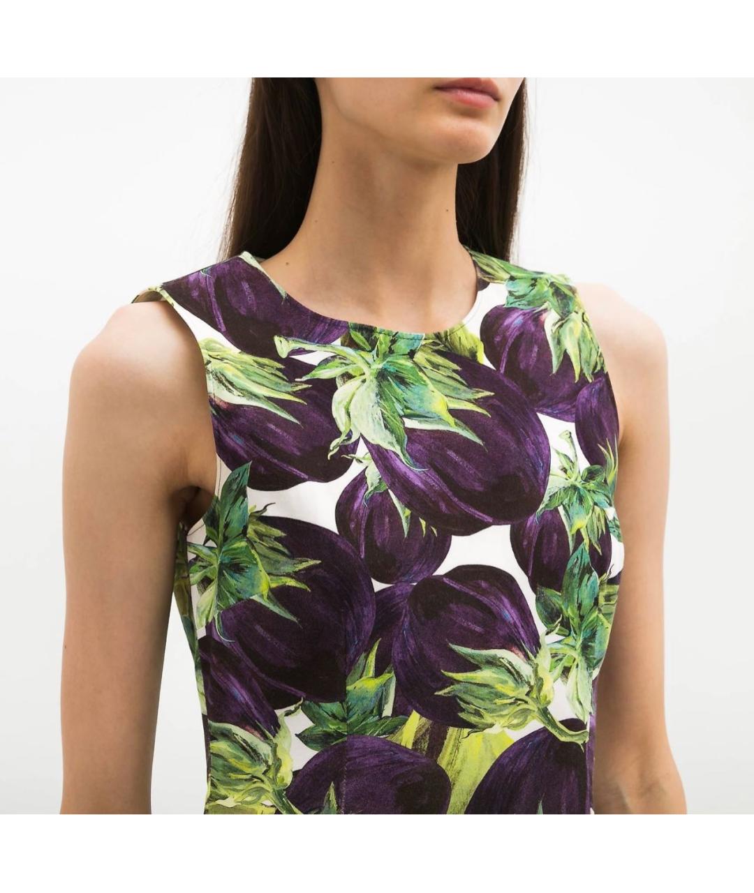 DOLCE&GABBANA Мульти хлопковое повседневное платье, фото 4