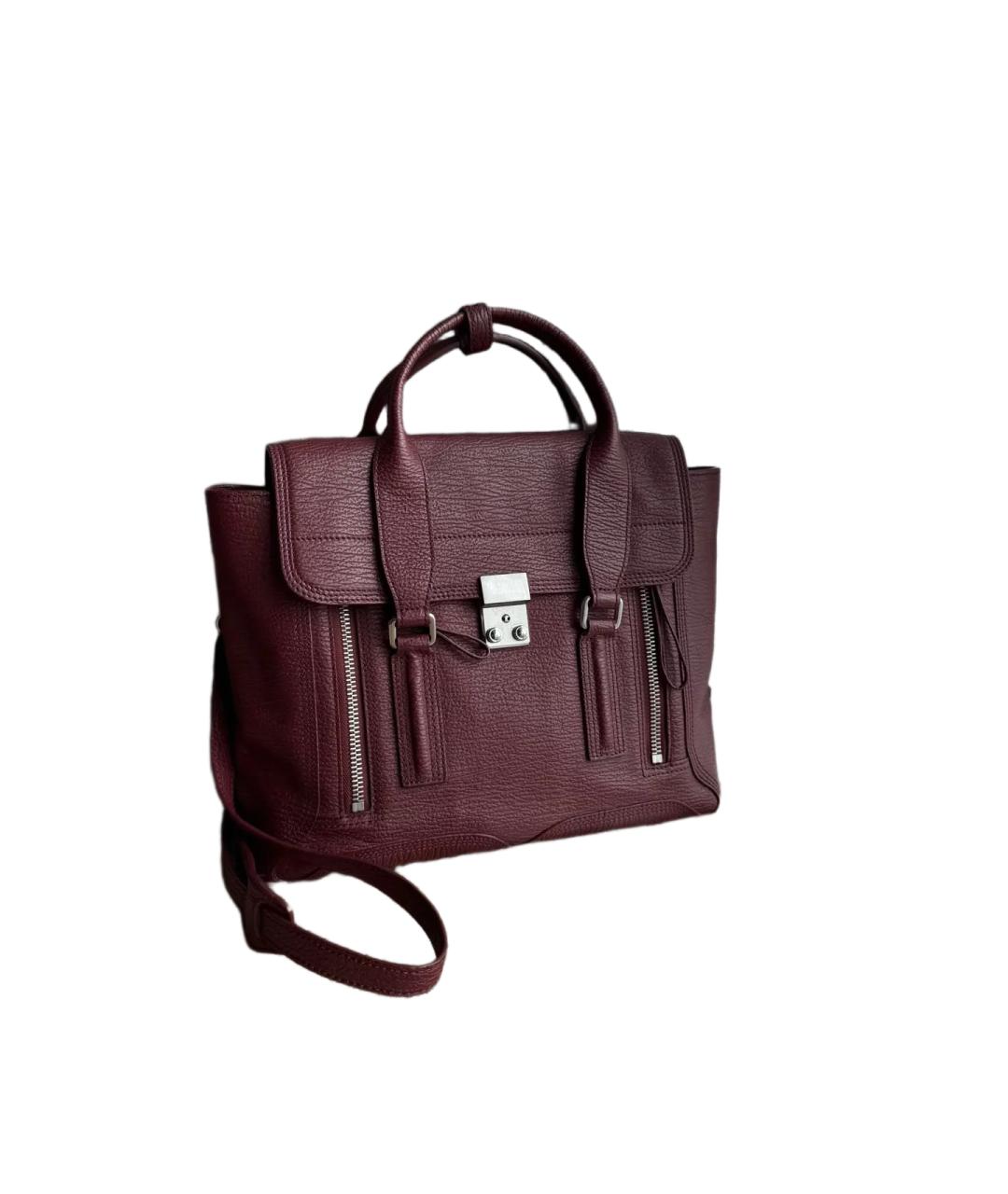 3.1 PHILLIP LIM Бордовая кожаная сумка через плечо, фото 2