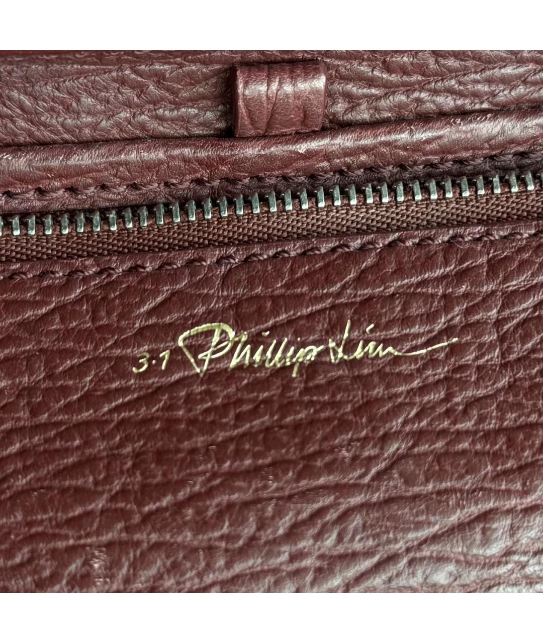 3.1 PHILLIP LIM Бордовая кожаная сумка через плечо, фото 9